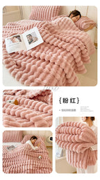 Thea Wide-Stripe Flannel Throw