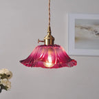 Flora Amber Glass Flower Pendant