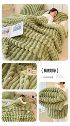 Thea Wide-Stripe Flannel Throw