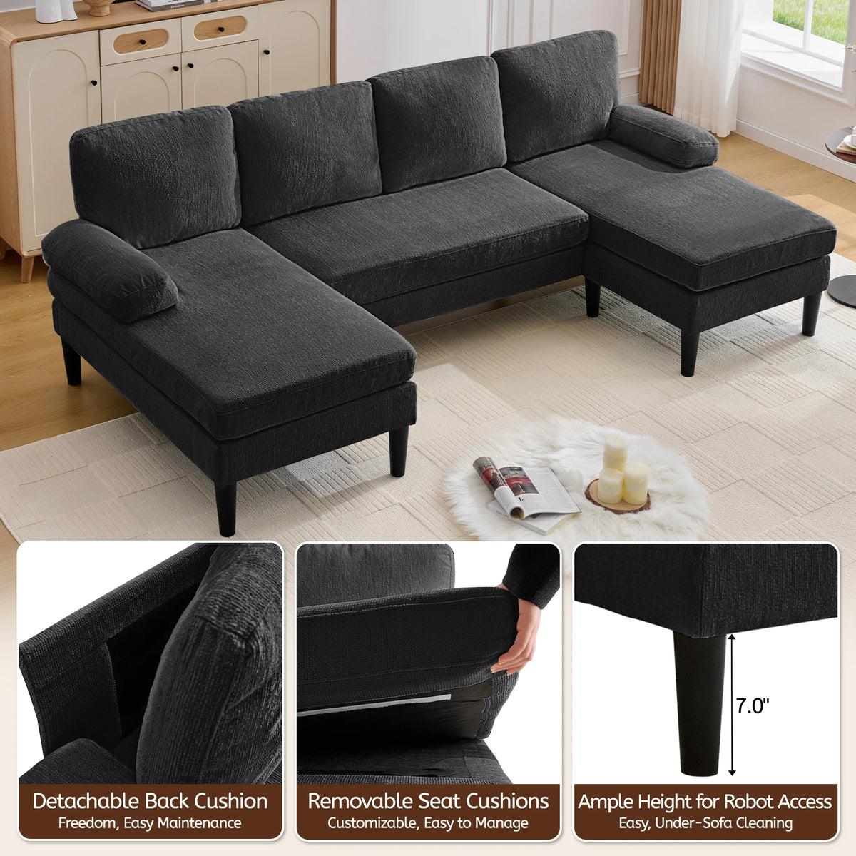 Reese Four-Seat U-Shaped Sectional