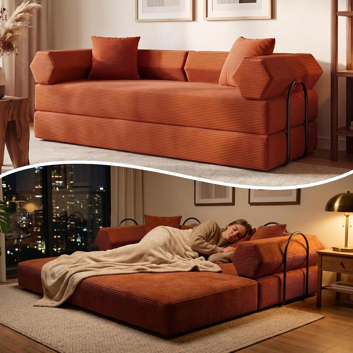 Calla Corduroy Convertible Sofa