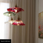 Flora Amber Glass Flower Pendant