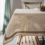 Celia Ruffled Linen-Blend Tablecloth