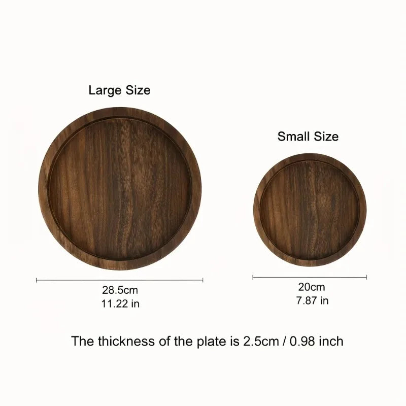 Rowan Round Wood Display Tray