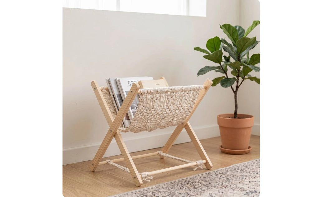 Lark Woven Sling Magazine Rack