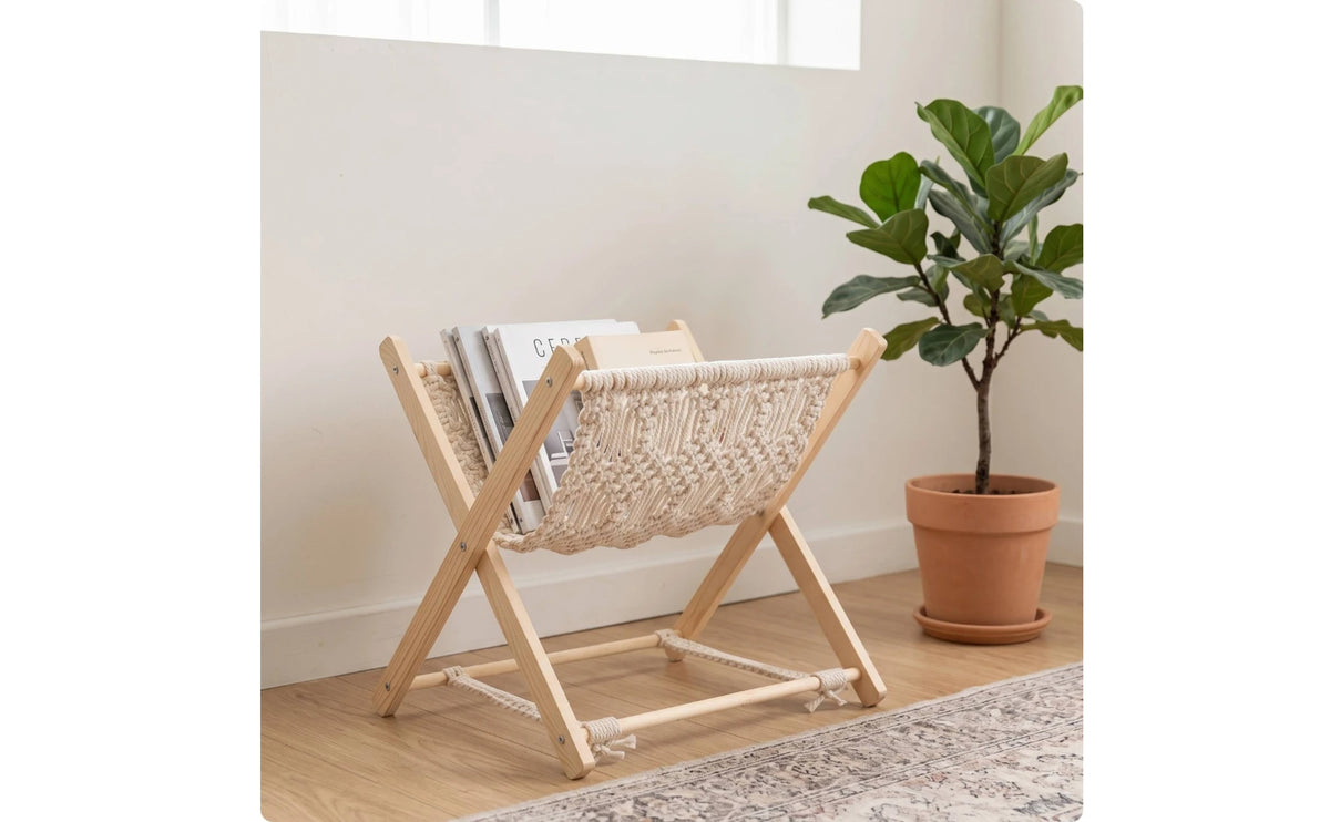 Lark Woven Sling Magazine Rack