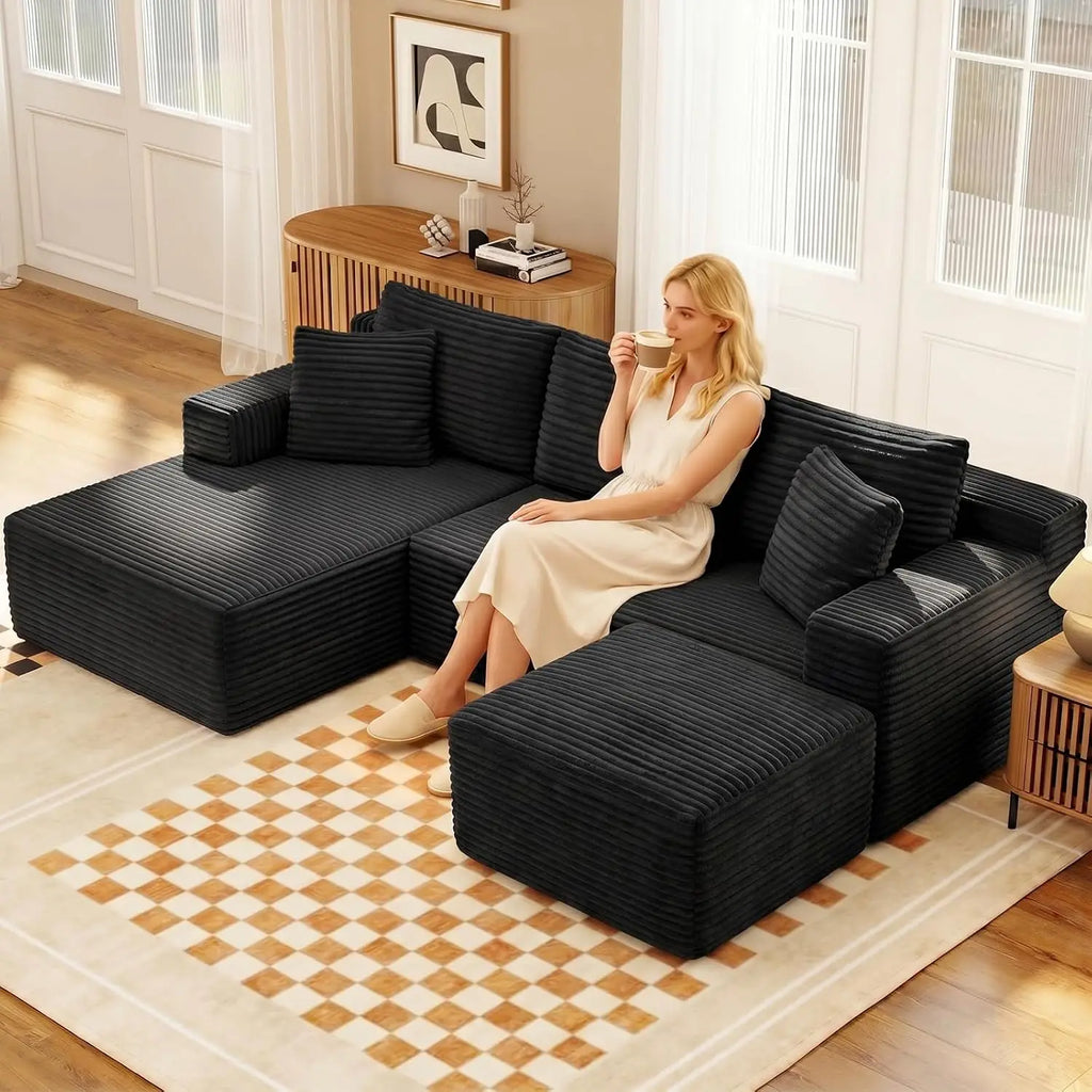 Arden Corduroy U-Shaped Sectional