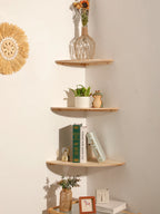 Wren Scalloped Floating Corner Shelf