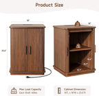 Nell Fluted Charging Nightstand
