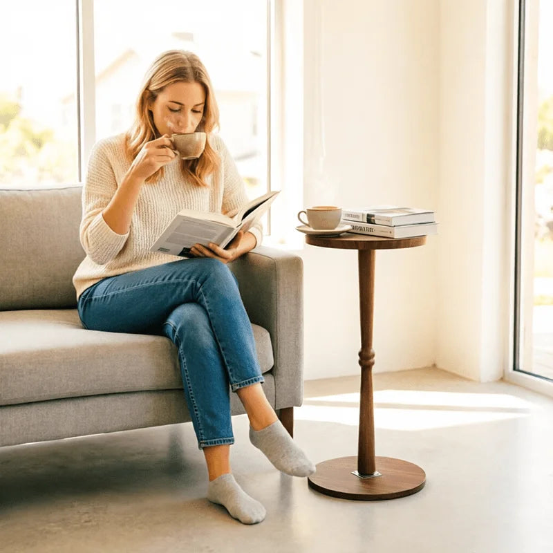 Alden Pedestal Side Table