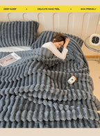 Thea Wide-Stripe Flannel Throw