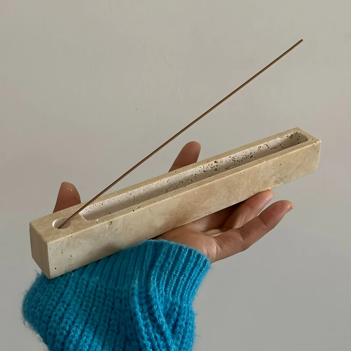 Sage Natural Travertine Incense Tray