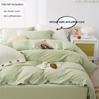 Oona Washed Cotton Button Duvet Set