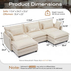 Haven 113-Inch Modular Cloud Sofa