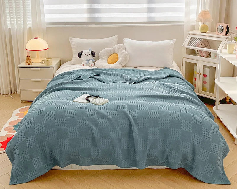 Maren Cotton Waffle Throw
