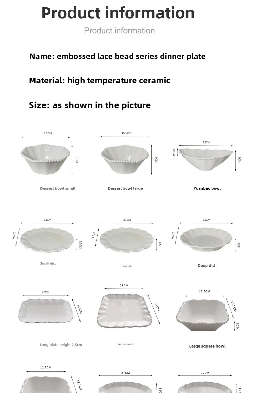 Esme Ceramic Pearl Tableware Set