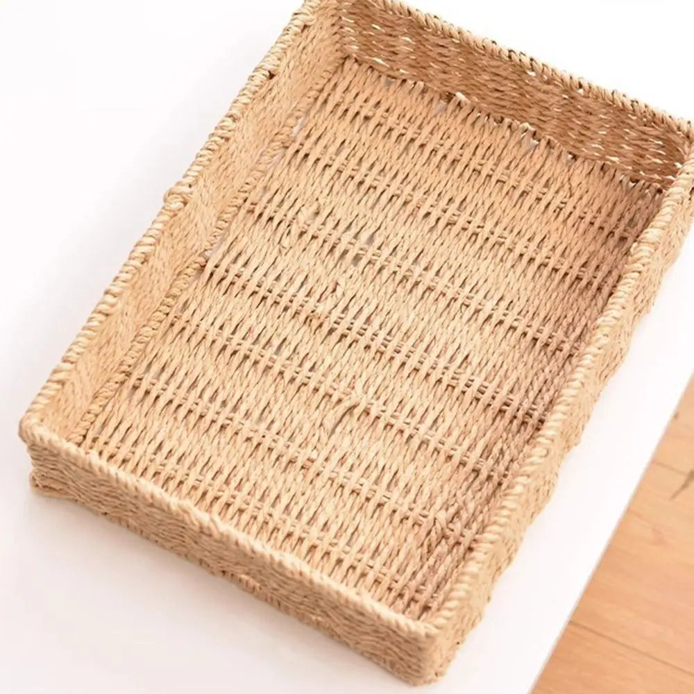 Colette Handwoven Rattan Storage Tray