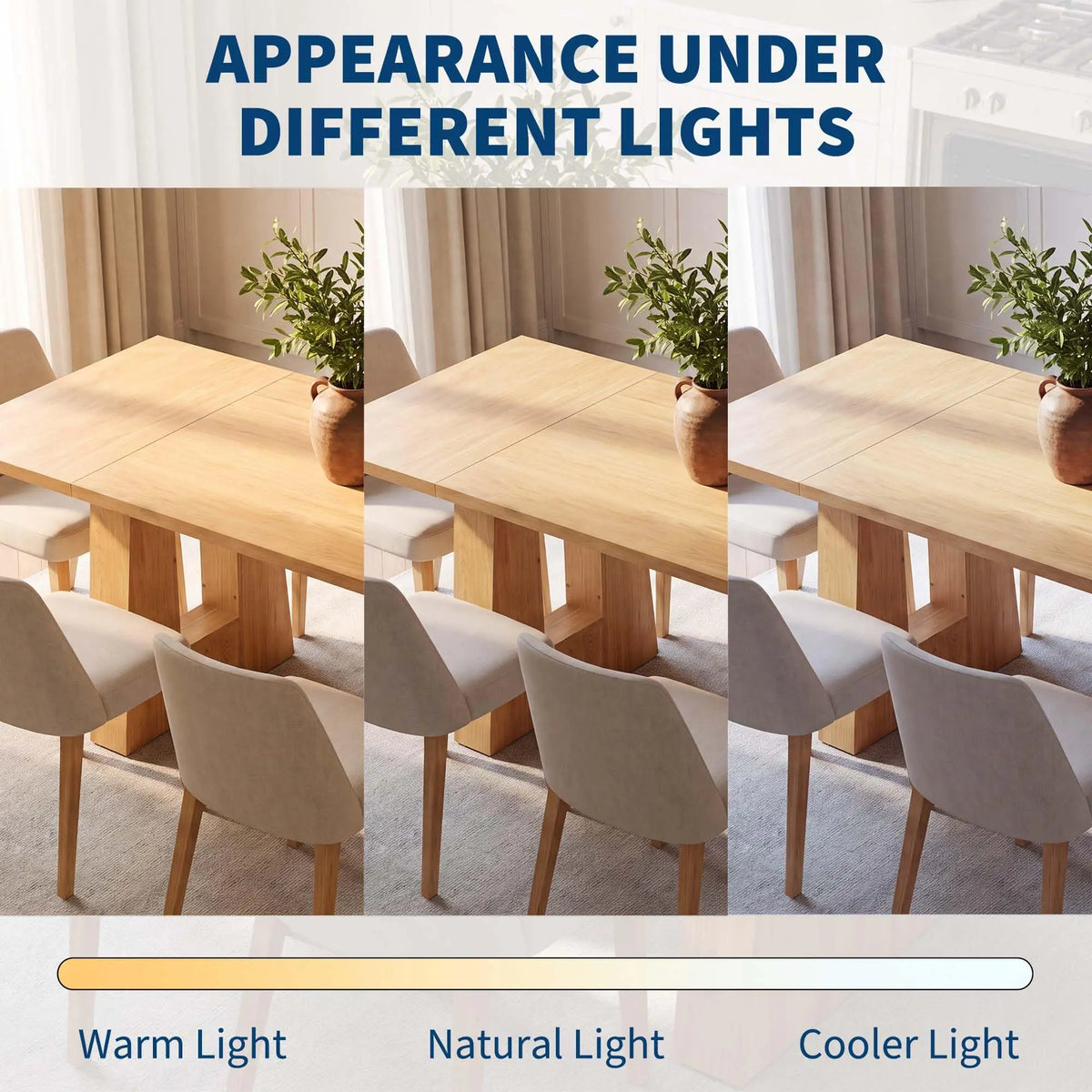 Faye 63-Inch Mid-Century Dining Table