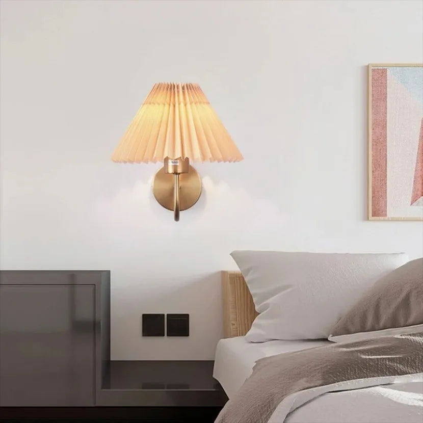 Rue Pleated Umbrella Wall Lamp