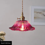 Flora Amber Glass Flower Pendant