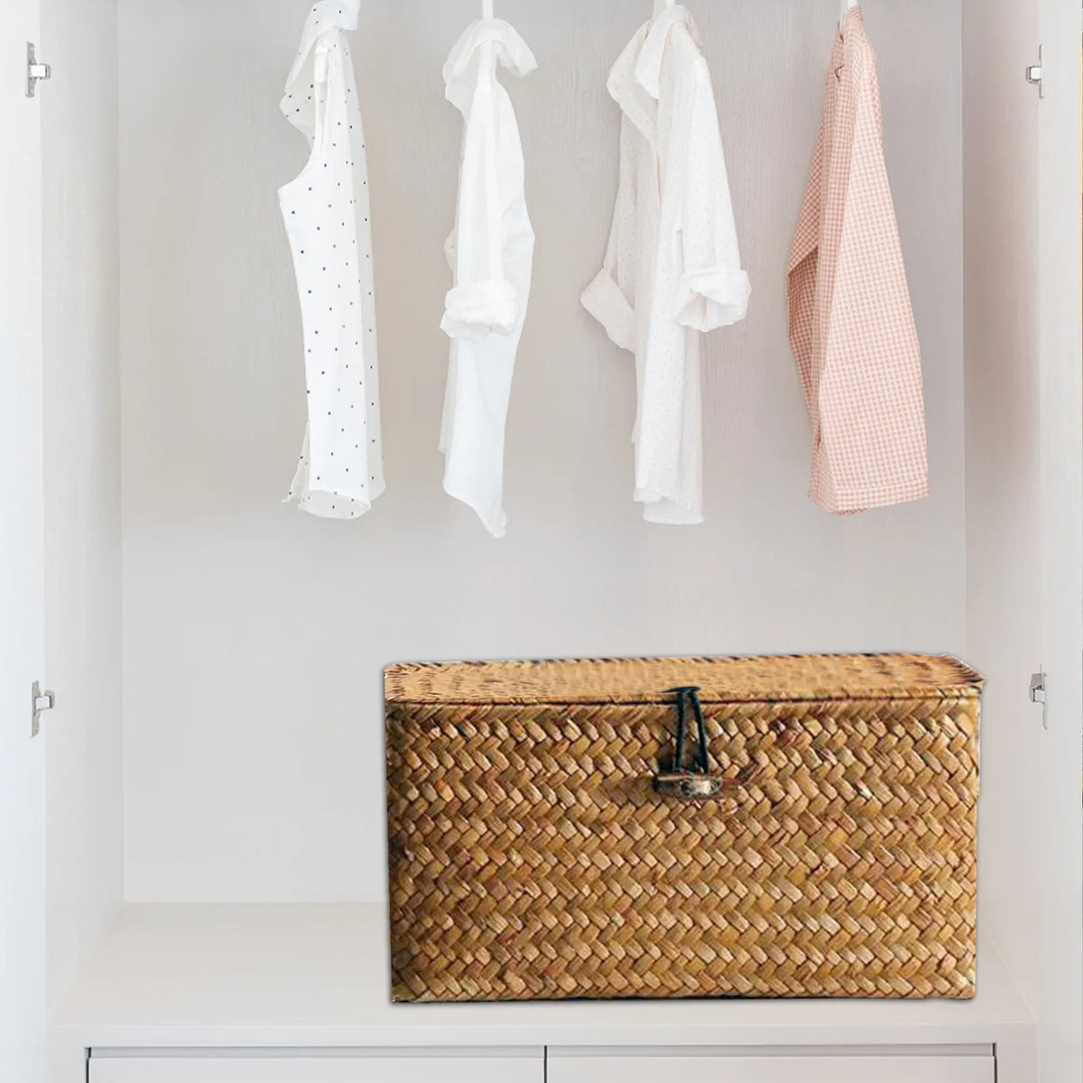 Nell Lidded Woven Storage Basket