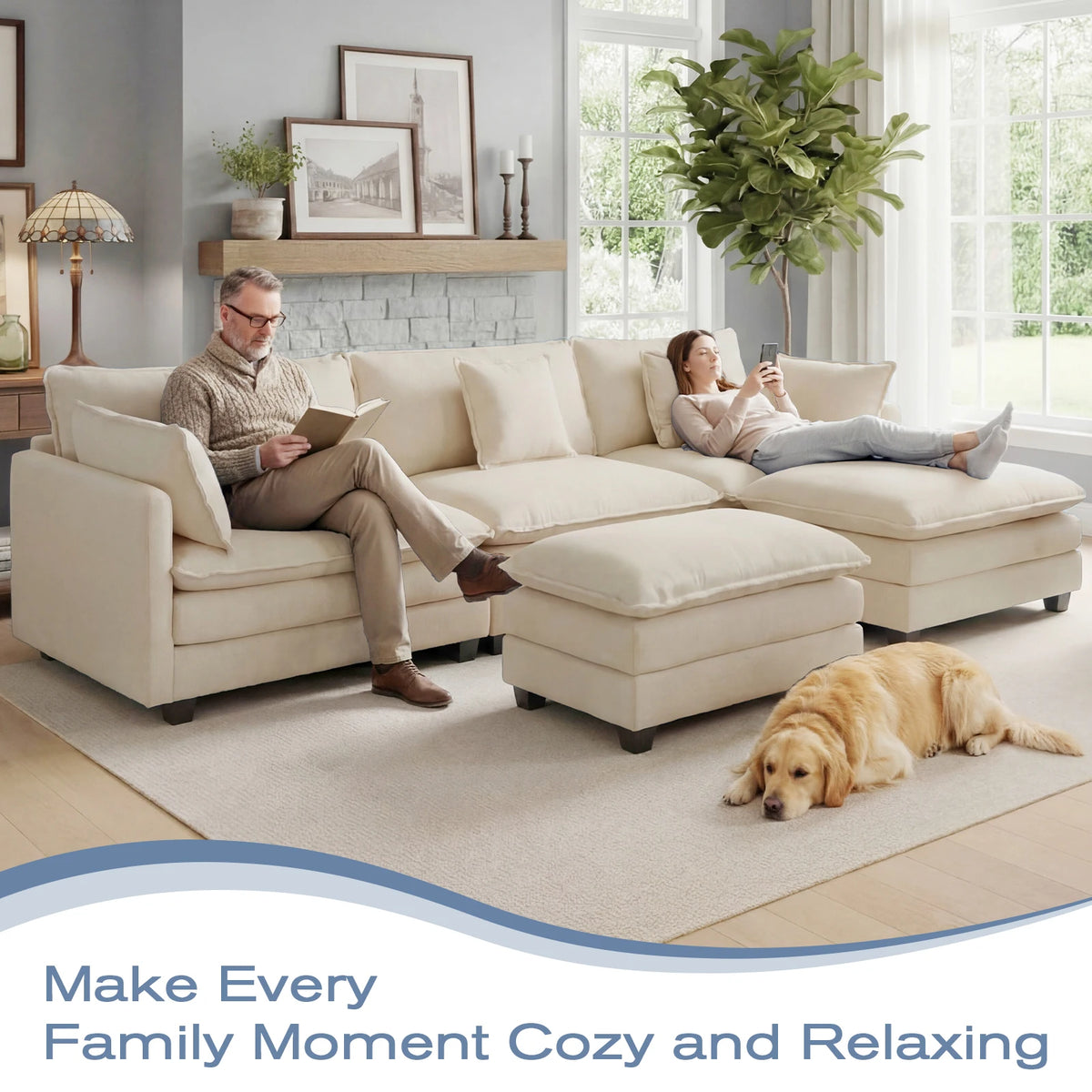 Haven 113-Inch Modular Cloud Sofa