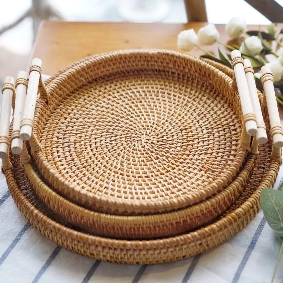 Tessa Lidded Rattan Basket