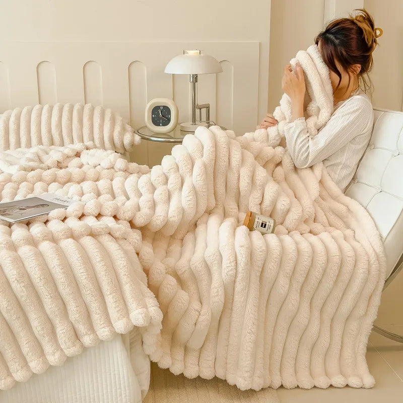 Leni Plush Faux-Fur Throw