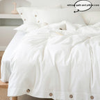 Oona Washed Cotton Button Duvet Set