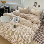 Kiso Washed Check Duvet Cover Set