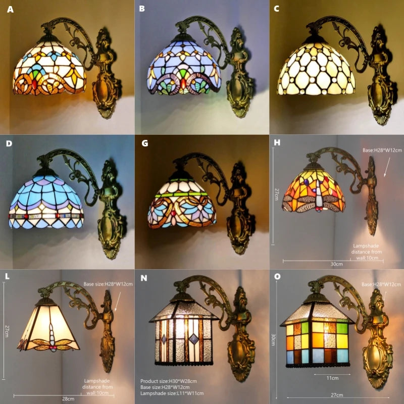 Odette Stained Glass Wall Sconce