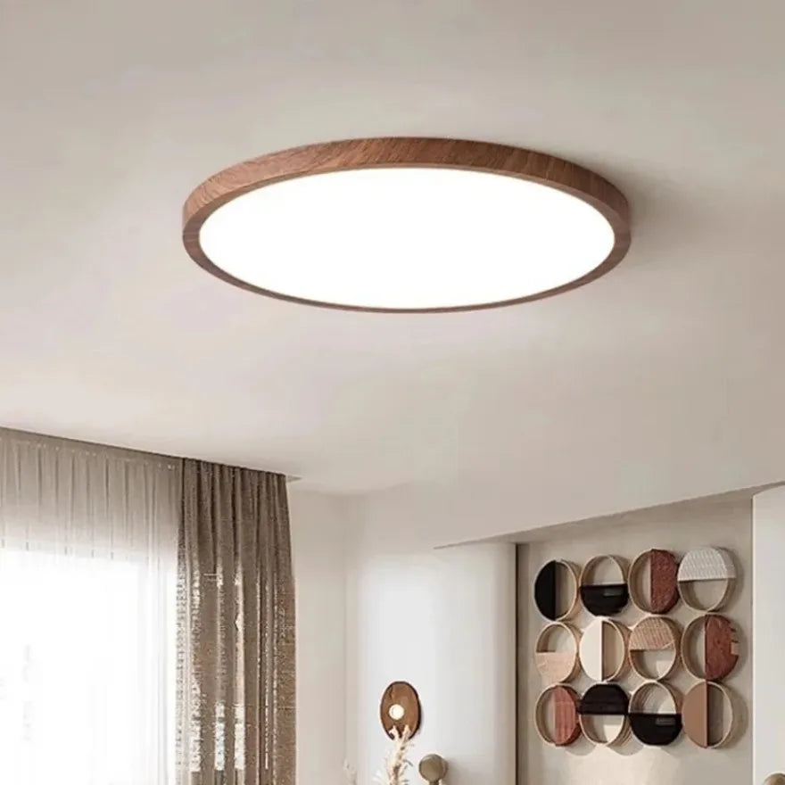 Ultra-Slim Woodgrain Ceiling Light — product detail view 4