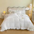 Liora Ruffled Seersucker Duvet Set
