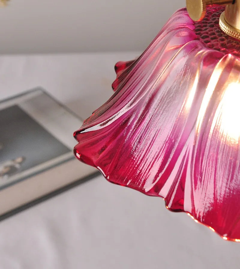 Flora Amber Glass Flower Pendant