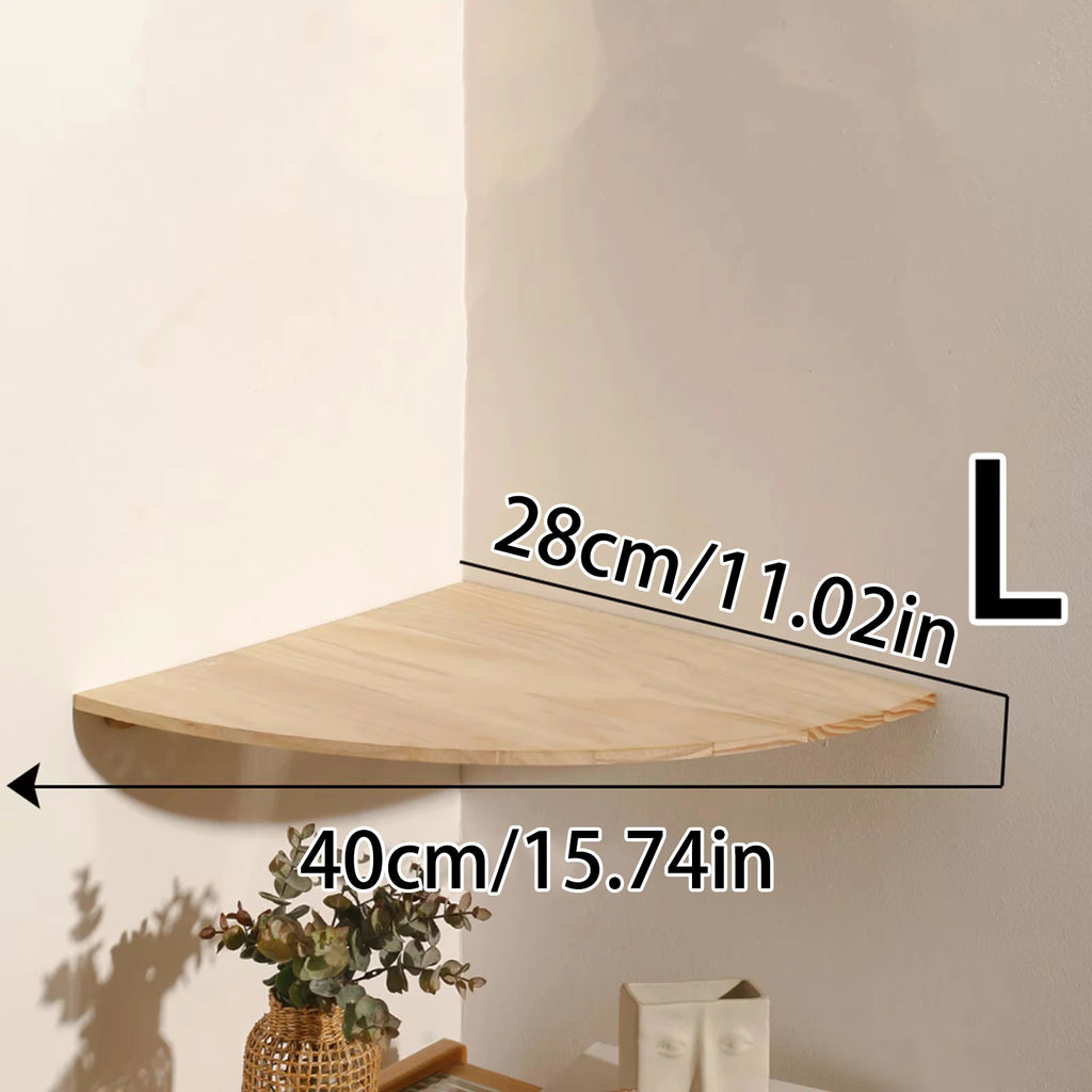 Wren Scalloped Floating Corner Shelf