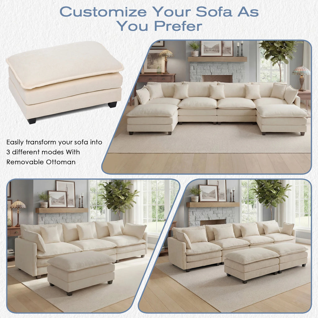 Haven 113-Inch Modular Cloud Sofa