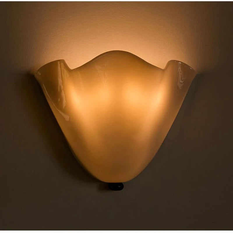Selene Stacked Glass Shell Wall Sconce