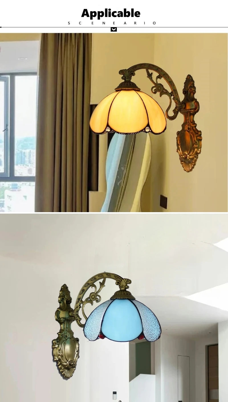 Odette Stained Glass Wall Sconce