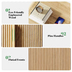 Maeve Fluted Bedside Table Set