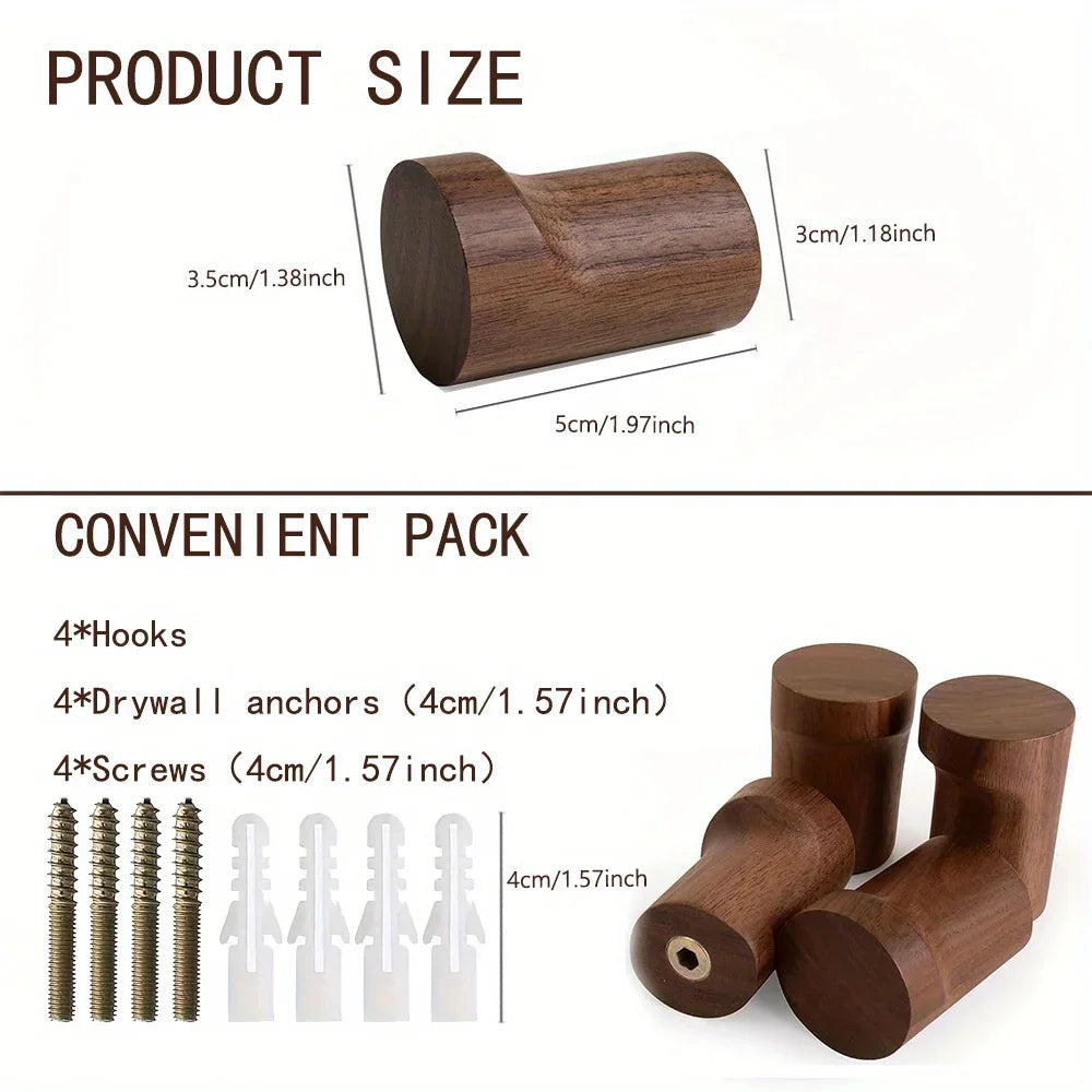 Everett Walnut Wall Hooks