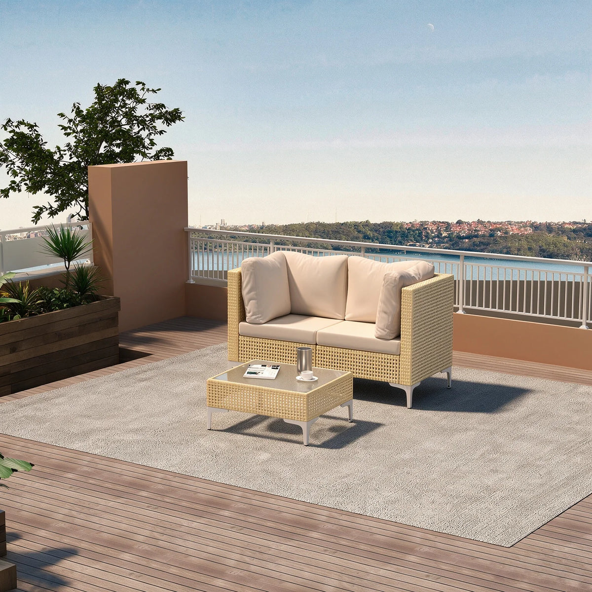 Amalfi Three-Piece Wicker Patio Set