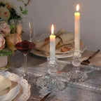 Clara Glass Candleholder Trio