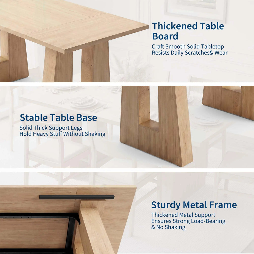 Faye 63-Inch Mid-Century Dining Table