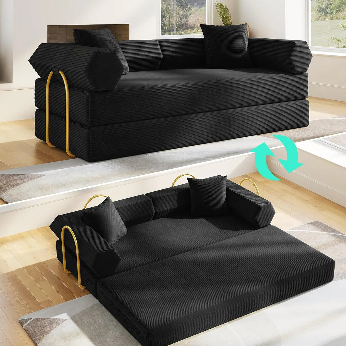 Calla Corduroy Convertible Sofa