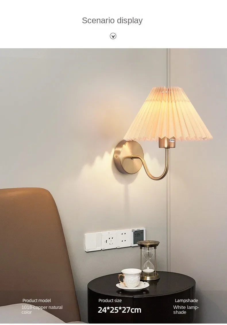 Rue Pleated Umbrella Wall Lamp