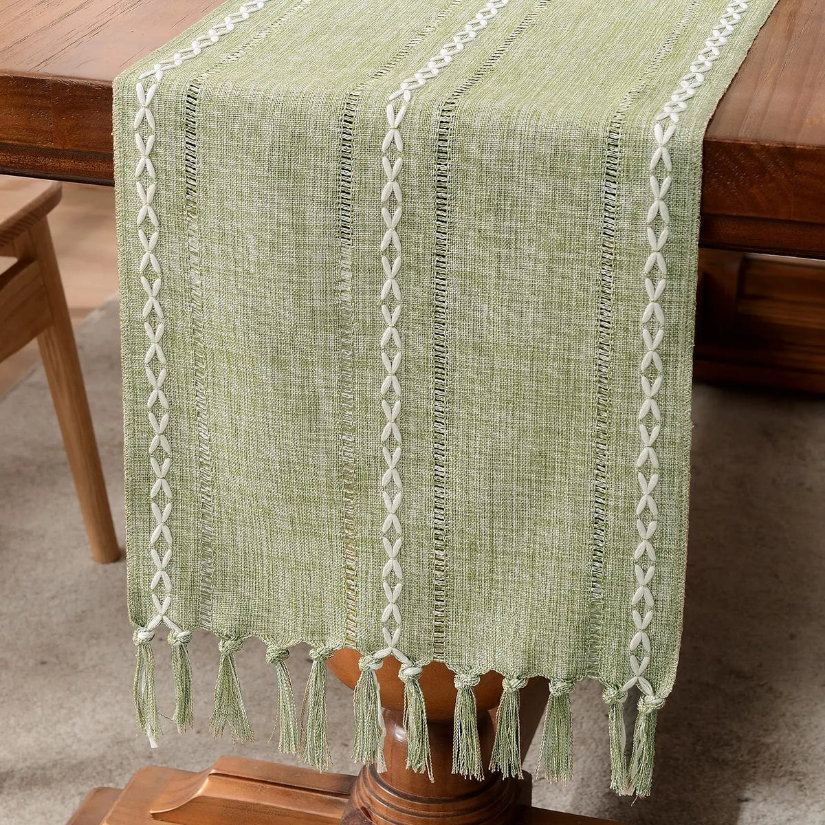 Linden Tasselled Linen Table Runner