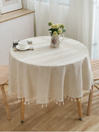 Celia Ruffled Linen-Blend Tablecloth