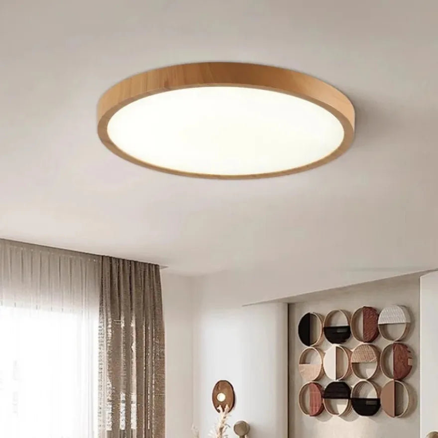 Ultra-Slim Woodgrain Ceiling Light — product detail view 5
