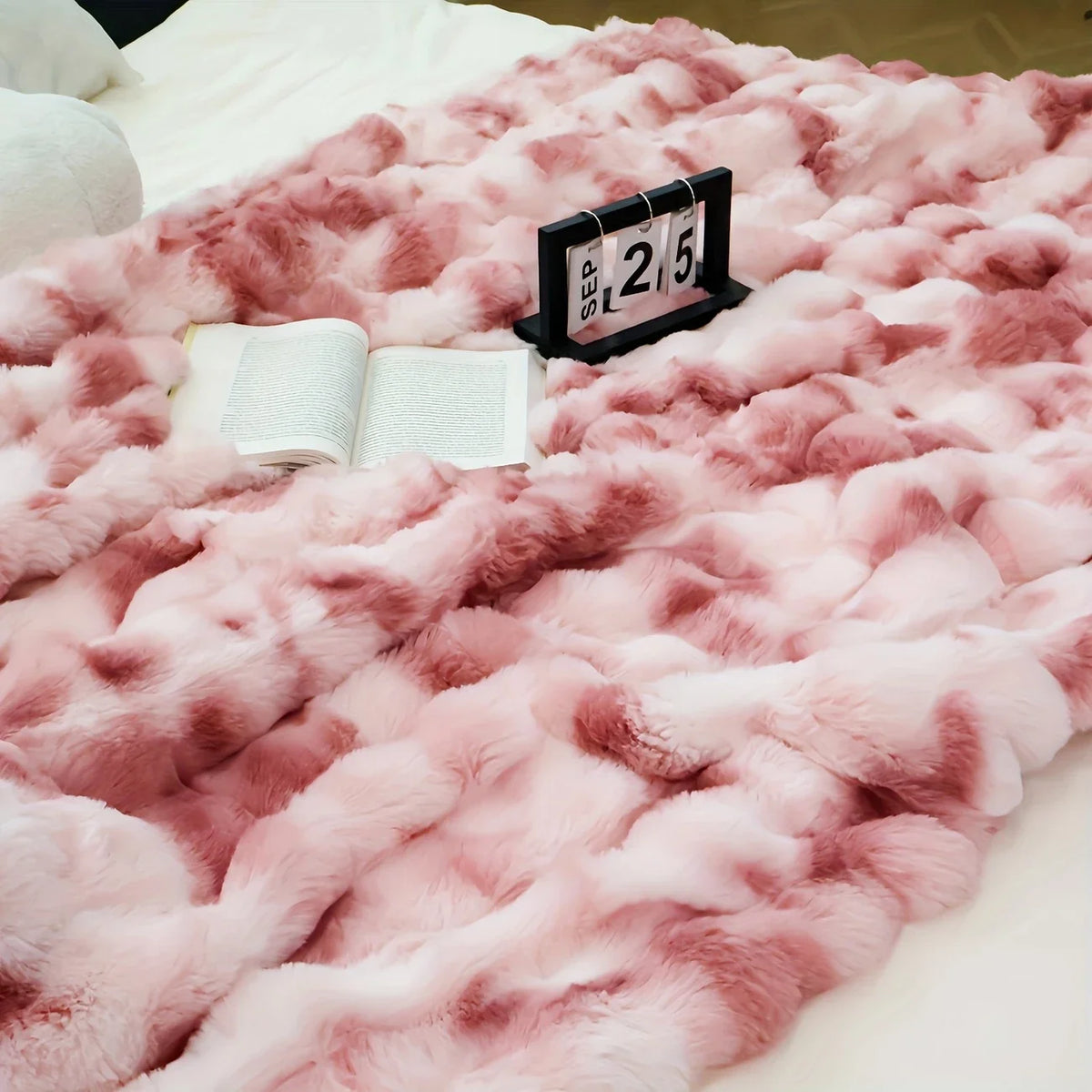 Fable Faux-Rabbit Fleece Throw