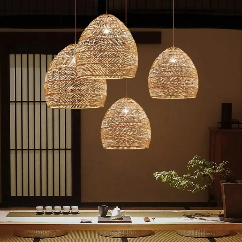 Cleo Handwoven Rattan Dome Pendant